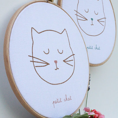 Tambour - Petit chat - rose