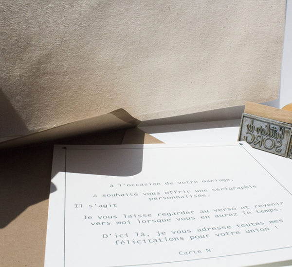 recto-cartecadeau-mariage-latelierdesorg Au recto le tampon, le n° de carte ...