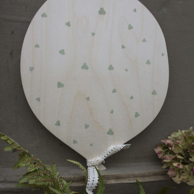 Ballon en bois - Motif vert