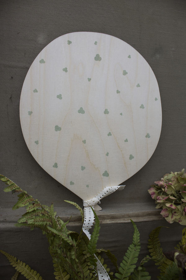 Ballon en bois - Motif vert