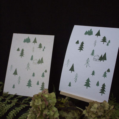 Affiche A5 papier blanc - Nuances de sapins
