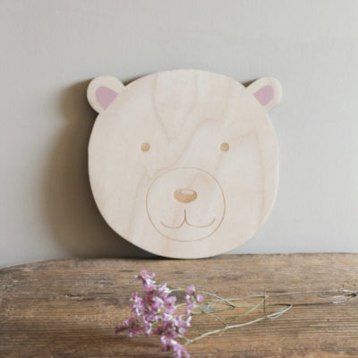 Tête d'ours en bois