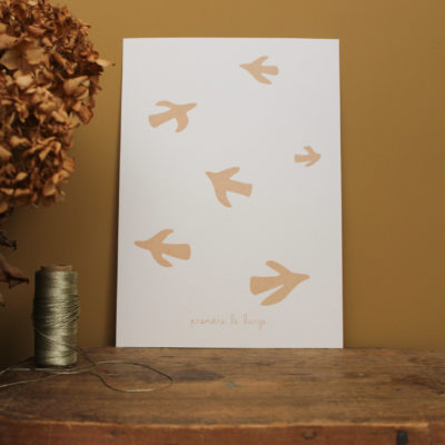 Sérigraphie Prendre le large - beige