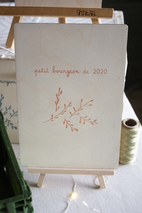 Sérigraphie A5 Petit bourgeon de 2020 - Rose orangé