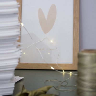 Sérigraphie A5 papier - Petit coeur - beige