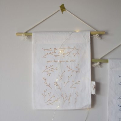 Affiche en tissu petit format - Petit bourgeon de 2020 - beige