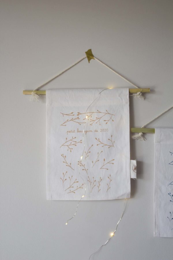 Affiche en tissu petit format - Petit bourgeon de 2020 - beige