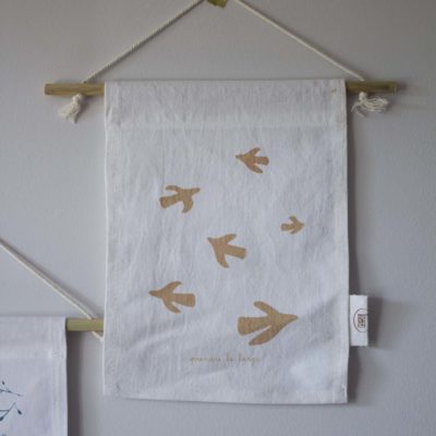 Affiche en tissu petit format - Prendre le large - beige