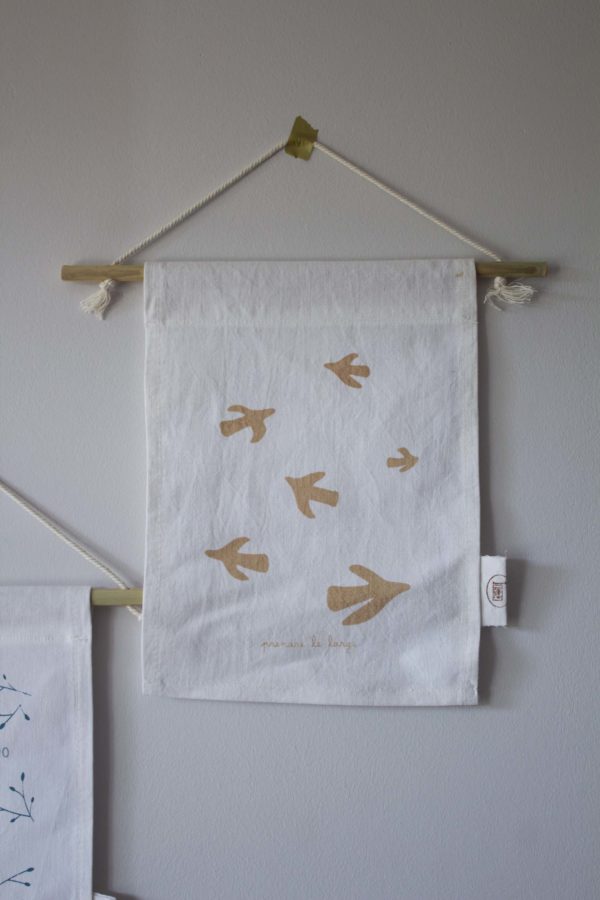 Affiche en tissu petit format - Prendre le large - beige