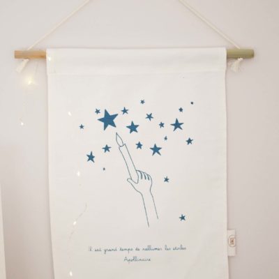 Affiche en tissu grand format - Rallumer les étoiles - bleu