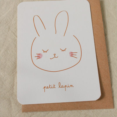 Carte postale petit lapin