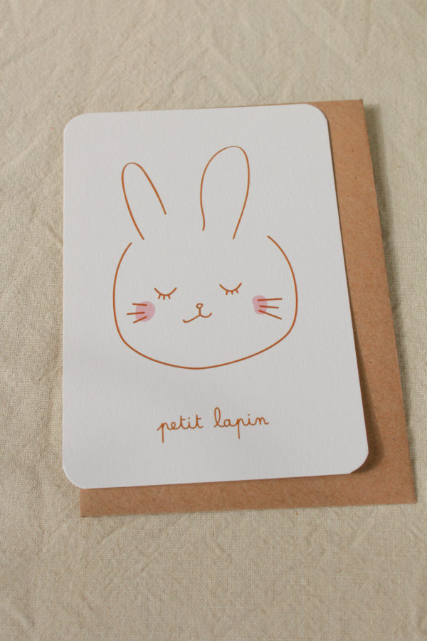 Carte postale petit lapin