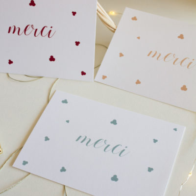 Carte postale merci - bleu