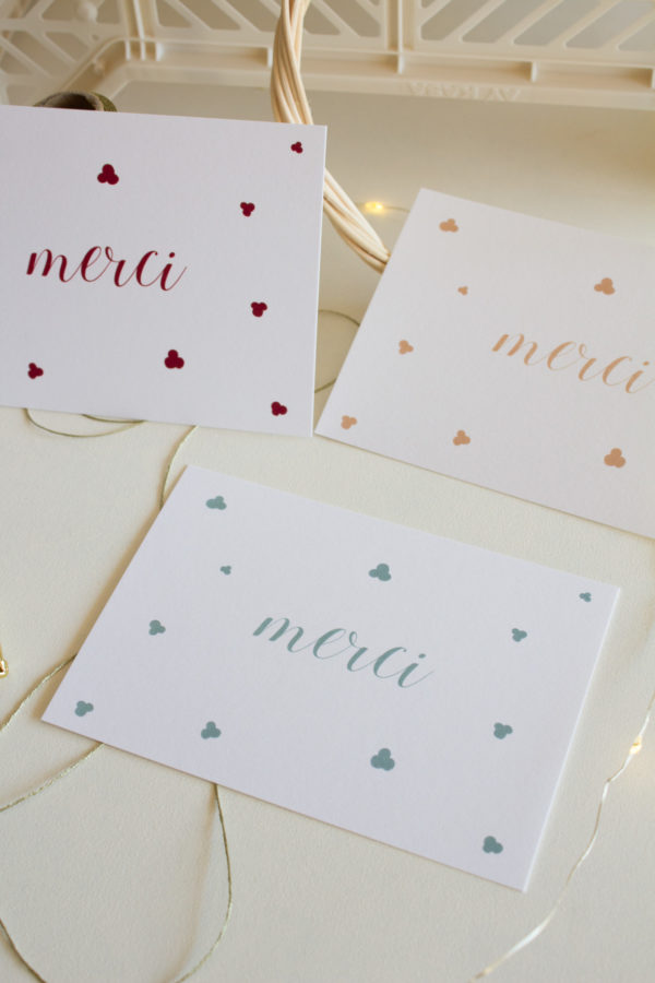 Carte postale merci - bleu