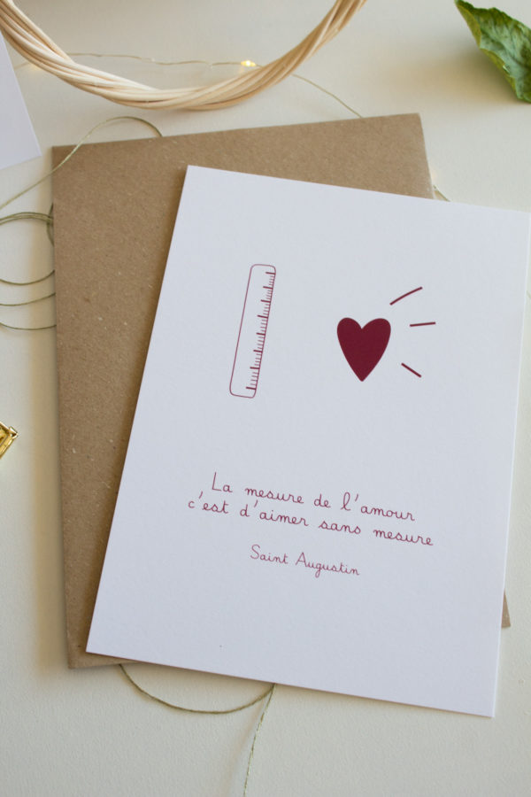 Carte A5 - l'amour selon St Augustin