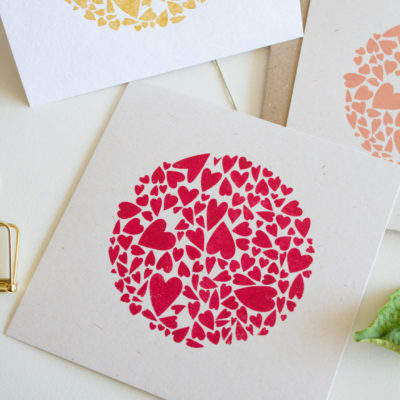 Carte Constellation d'amour rouge - 15 x 15 cm