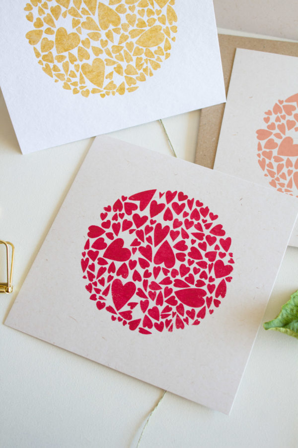 Carte Constellation d'amour rouge - 15 x 15 cm