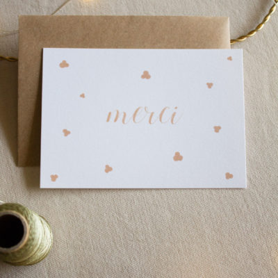 Carte postale merci - beige