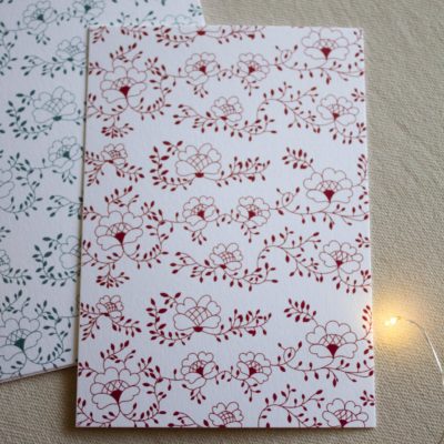 Carte postale motif Mathilde - prune