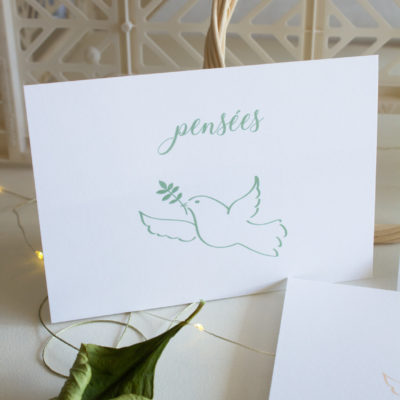 Carte postale pensées - vert