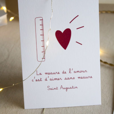 Carte postale l'amour selon St Augustin