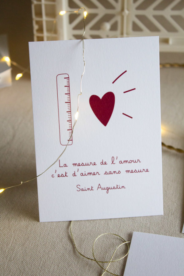 Carte postale l'amour selon St Augustin