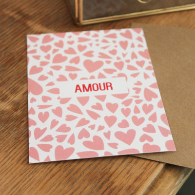 Carte postale amour