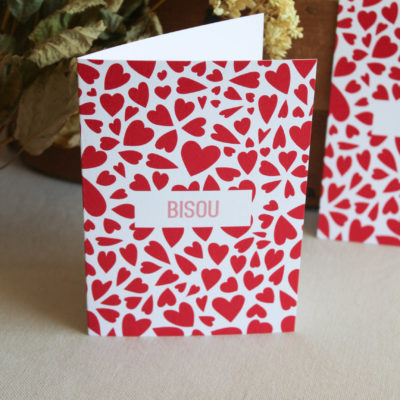Carte postale bisou - à volet