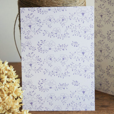 Carte postale motif Mathilde - lila