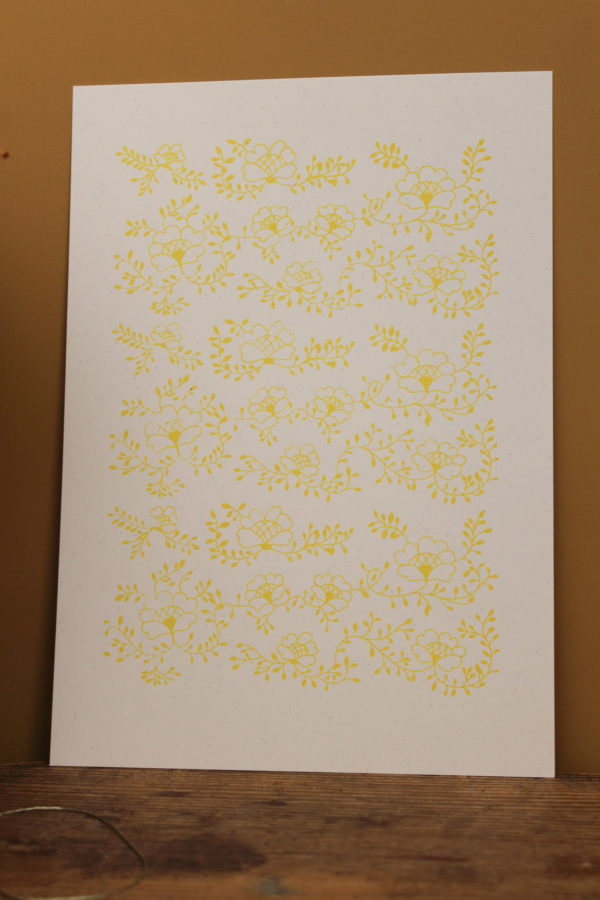 Sérigraphie Mathilde - jaune