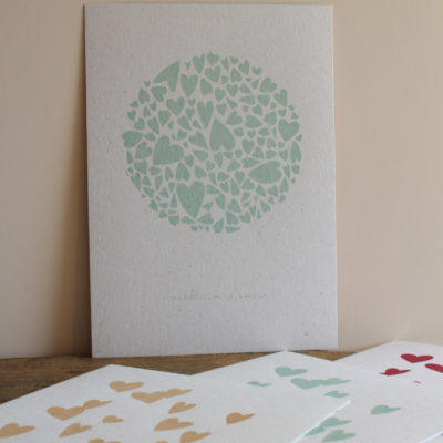 Sérigraphie Constellation d'amour - vert d'eau