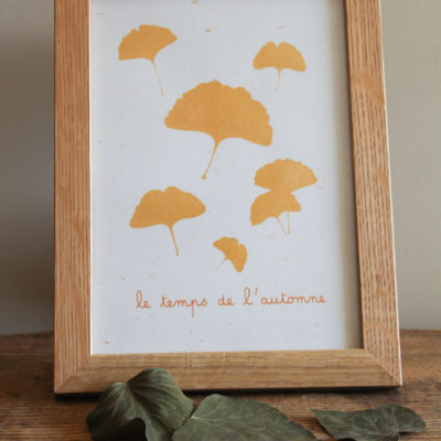 Sérigraphie A5 - le temps de l'automne