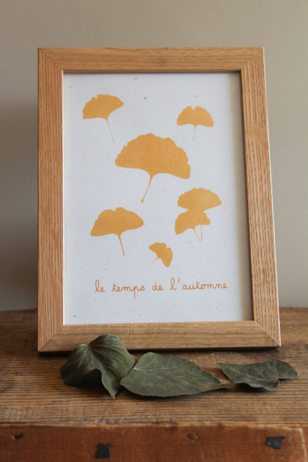 Sérigraphie A5 - le temps de l'automne
