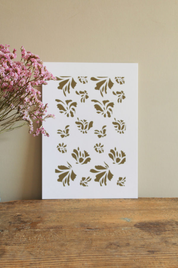 Sérigraphie A5 - Motif Aude kaki