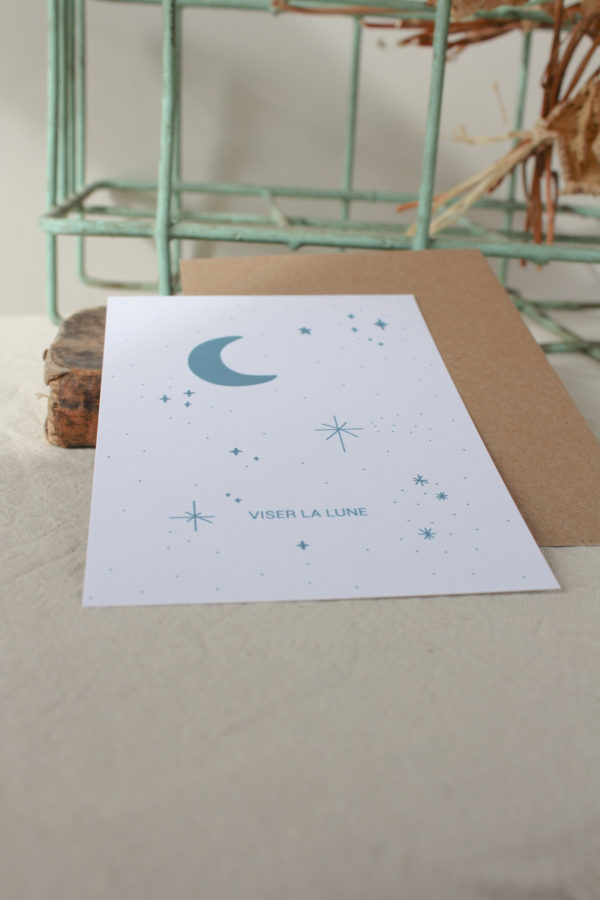Carte postale viser la lune