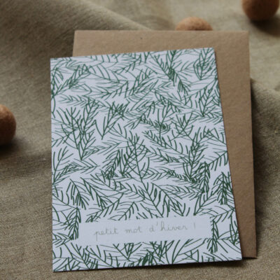 Carte postale petit mot d'hiver