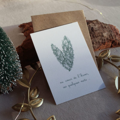 Carte postale coeur de l'hiver