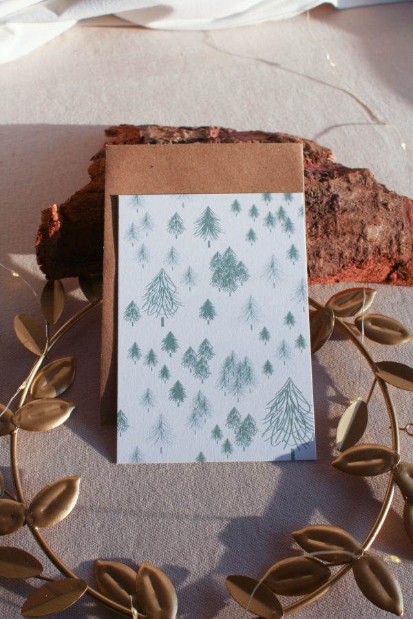 Carte postale forêt de sapins