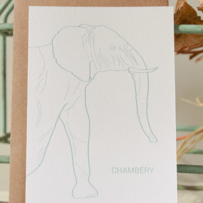 Carte postale Elephant de Chambéry - nuage