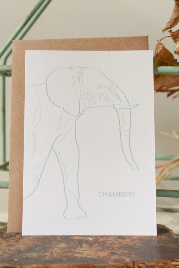 Carte postale Elephant de Chambéry - nuage