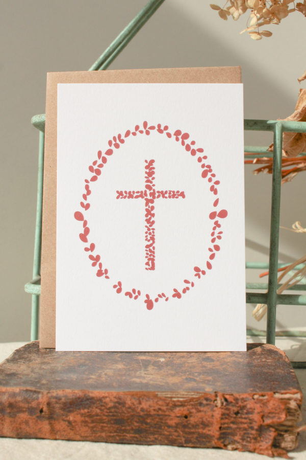 Carte postale Croix - brique