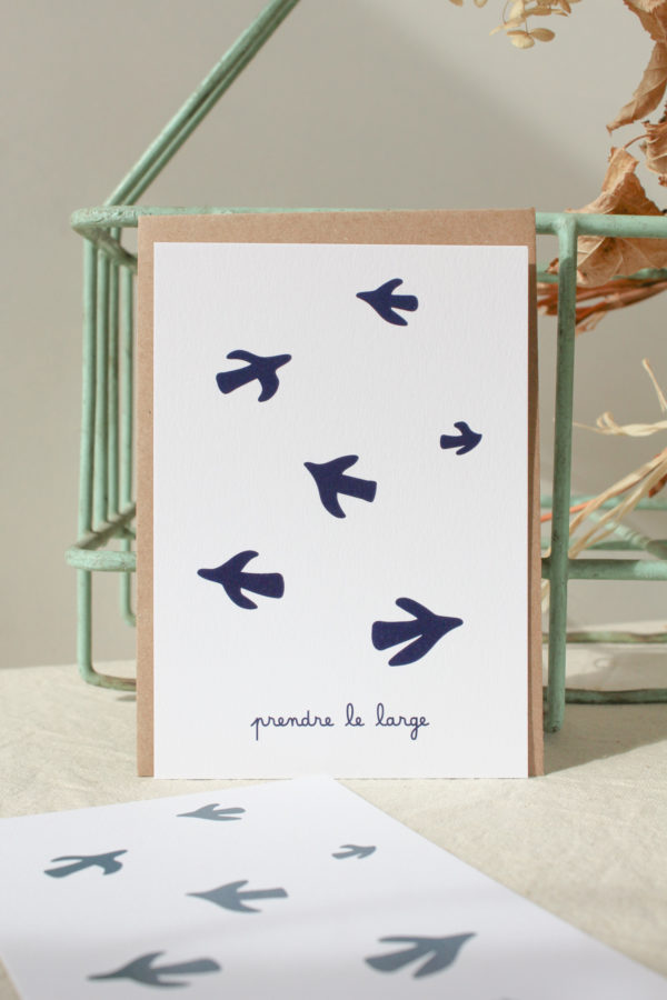 Carte postale prendre le large - marine