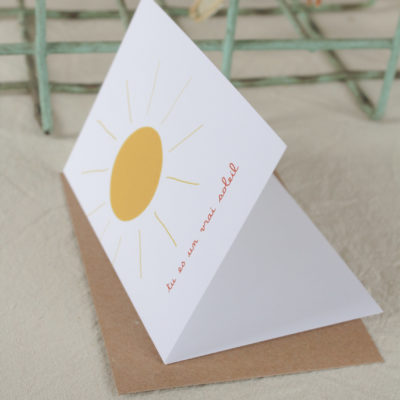 Carte postale Tu es un vrai soleil - à volet