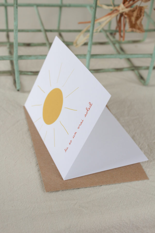 Carte postale Tu es un vrai soleil - à volet