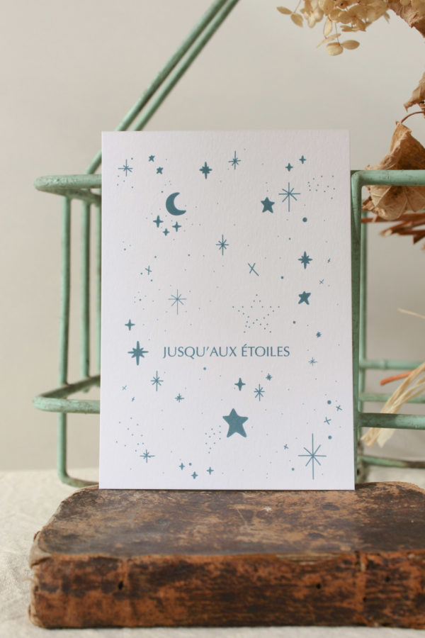 Carte postale jusqu'aux étoiles