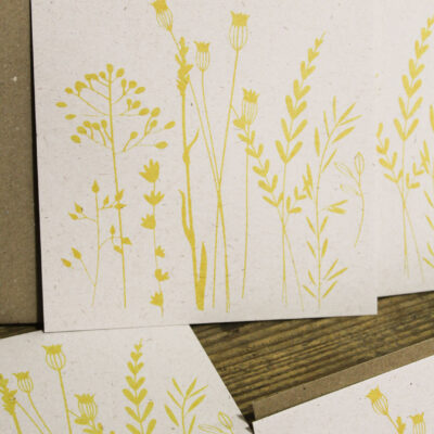Carte Dans les champs - jaune d'or