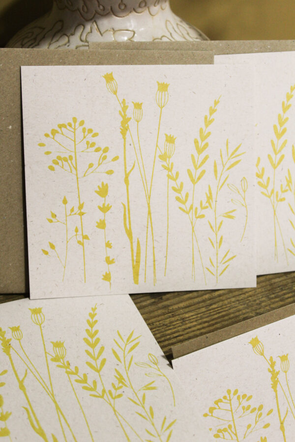Carte Dans les champs - jaune d'or