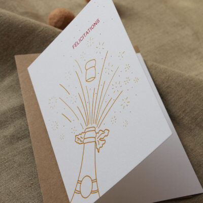 Carte postale Félicitations - à volet