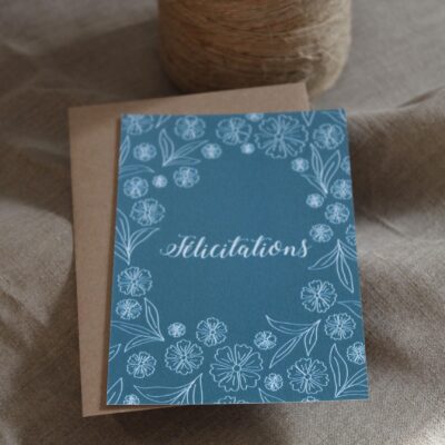 Carte postale Félicitations fleurs