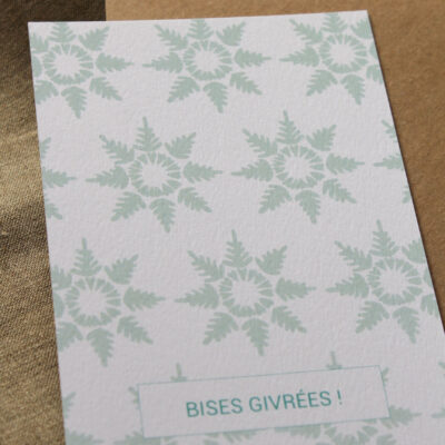Carte postale Bises givrées !
